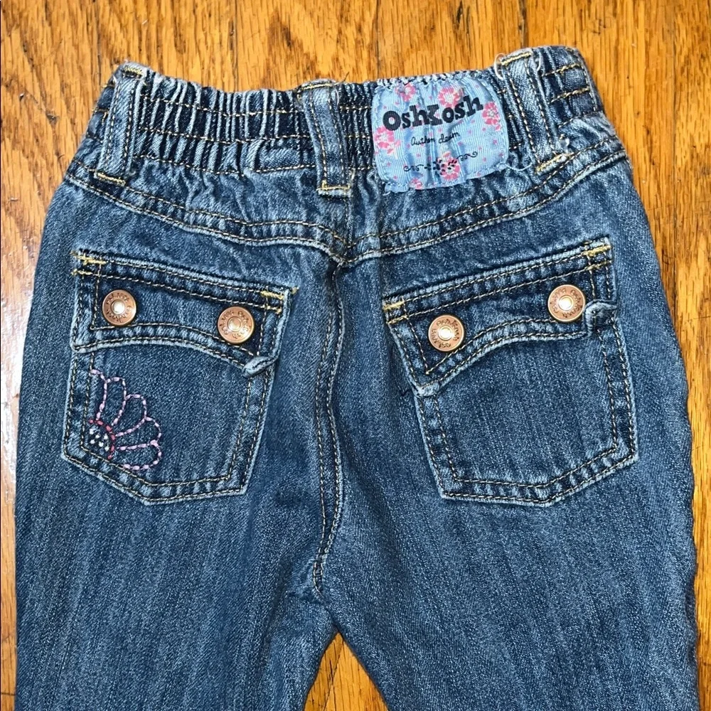 OshKosh B'gosh Classic Girls Blue Denim Jeans Size 18 Months